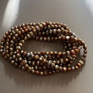 Silpada Brown and Gold Pearl Bracelet
